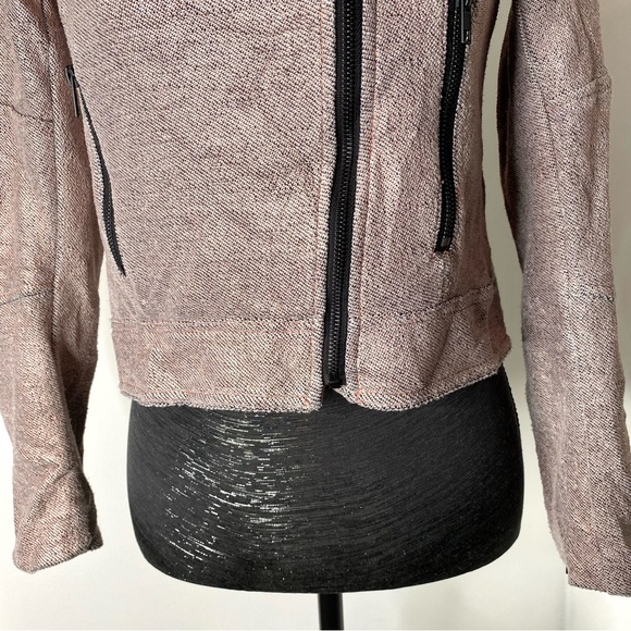 cupcakes & cashmere Pink Metallic Moto Jacket - Picture 3 of 12
